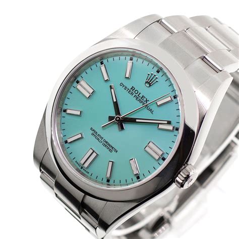 rolex oyster blue 39mm|rolex with tiffany blue dial.